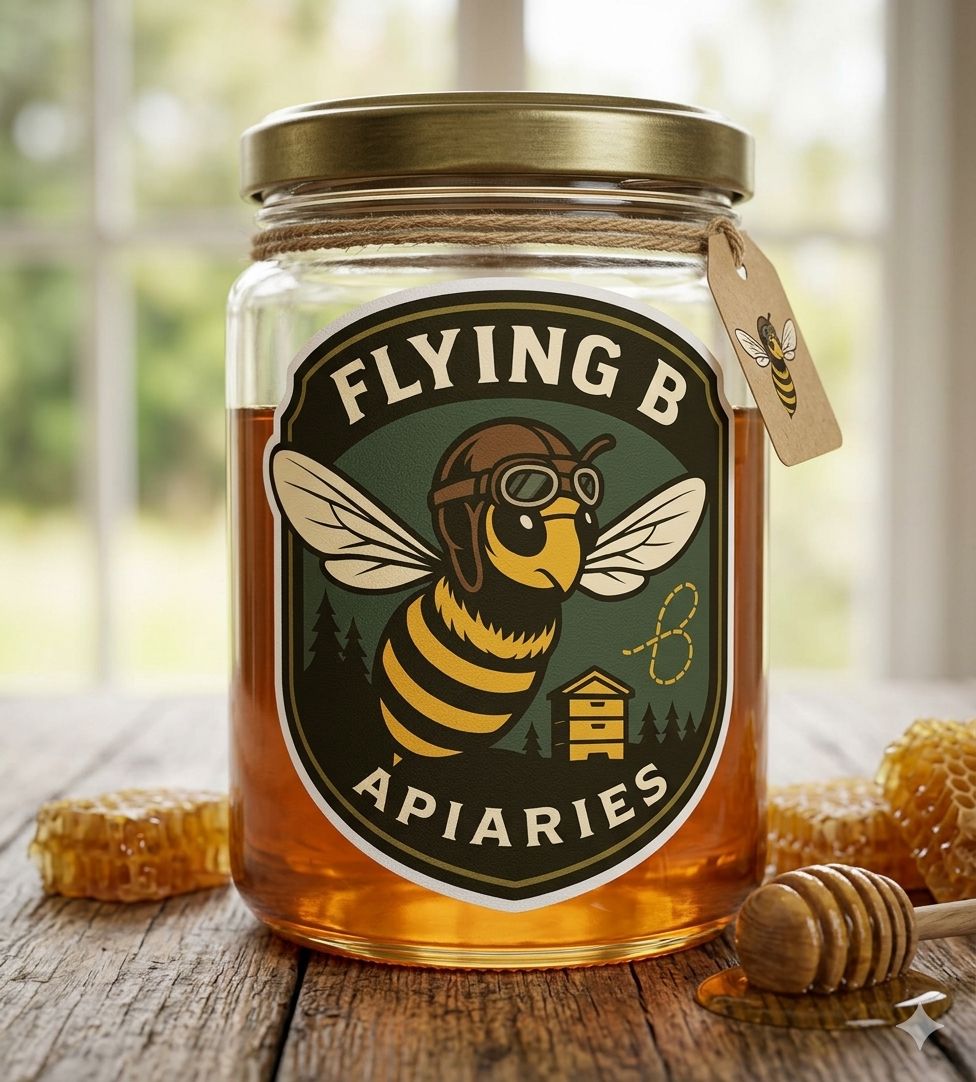 Golden honey dripping into a jar